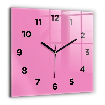 Horloge murale carrée 60x60 cm Rose