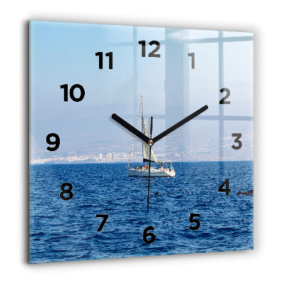 Horloge murale carrée 60x60 cm Yacht à Tenerife