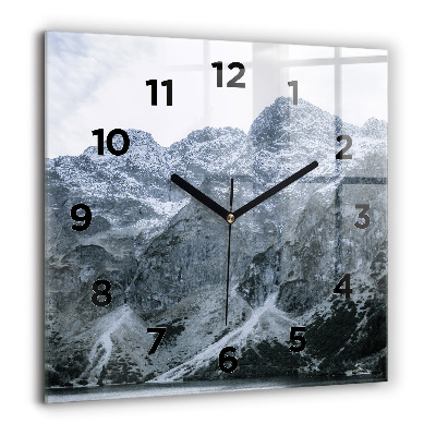 Horloge carrée en verre 60x60 cm Morskie Oko dans les Tatras