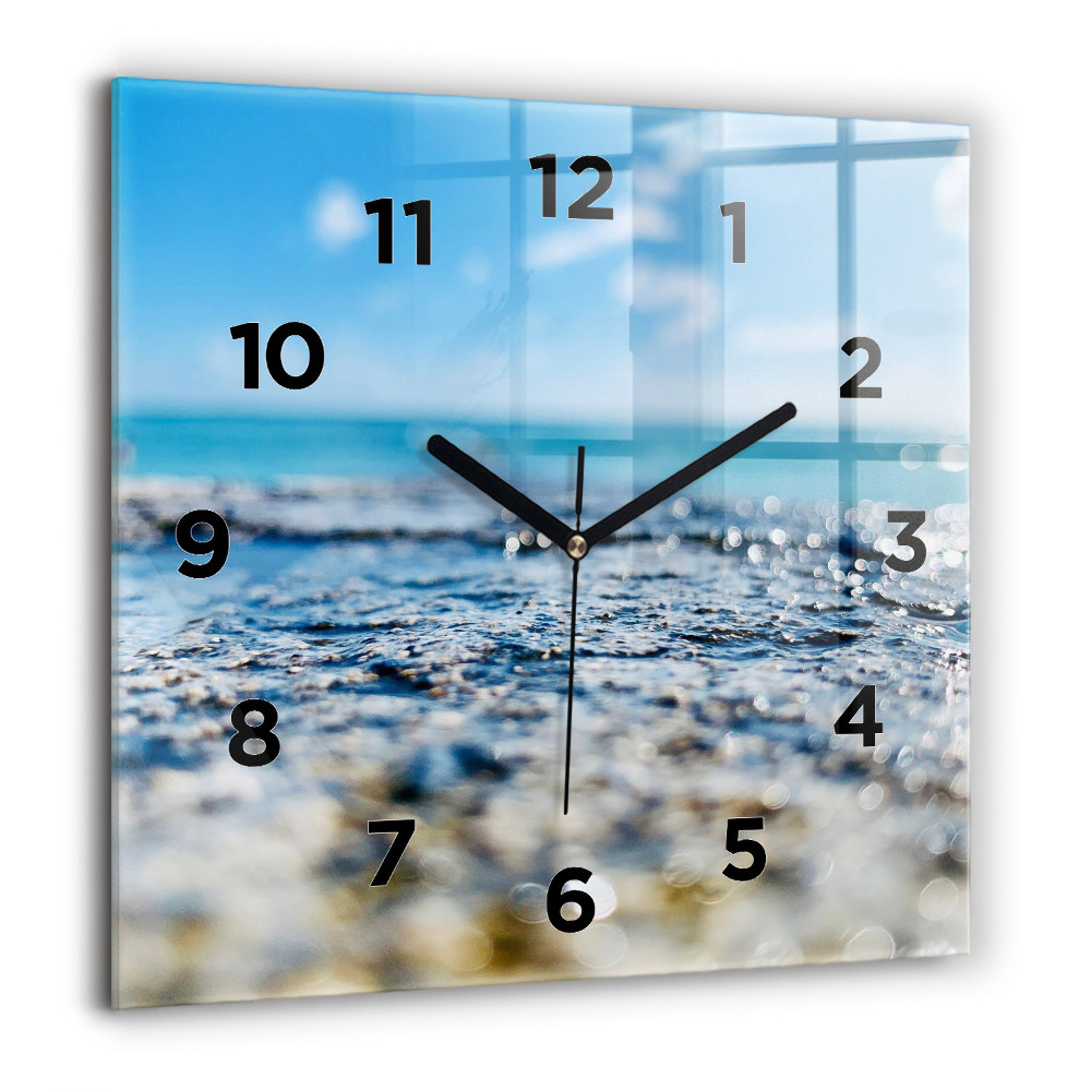 Horloge murale carrée 60x60 cm Photographie de l'eau