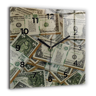 Horloge murale carrée 60x60 cm 1 dollar américain