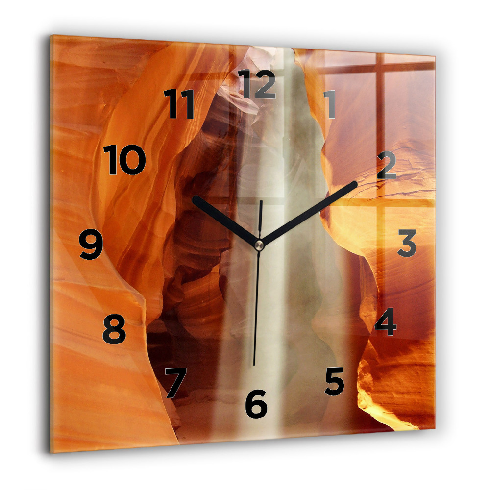 Horloge murale carrée 60x60 cm Canyon du désert