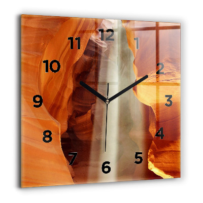 Horloge murale carrée 60x60 cm Canyon du désert