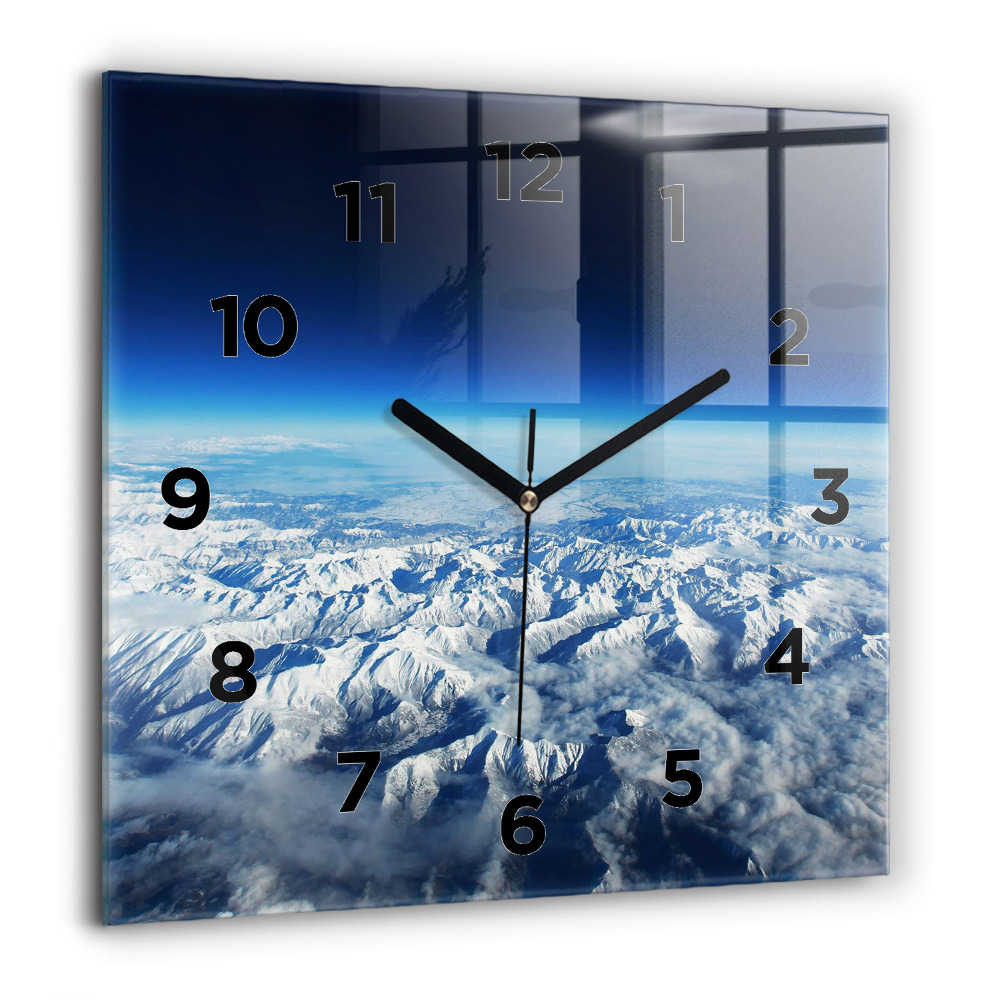 Horloge murale carrée 60x60 cm Paysage de montagne des Pyrénées