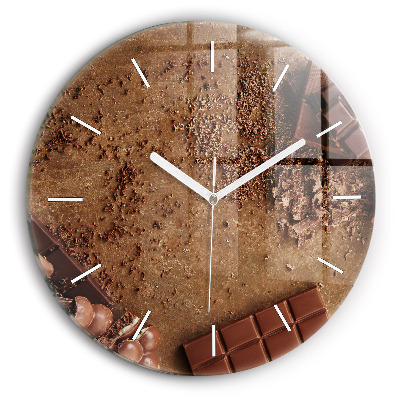 Pendule murale ronde Tablettes de chocolat