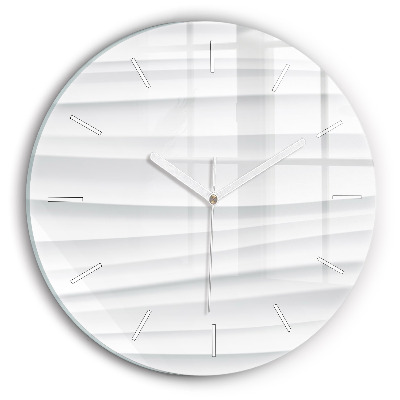 Horloge ronde en verre Texture de vagues