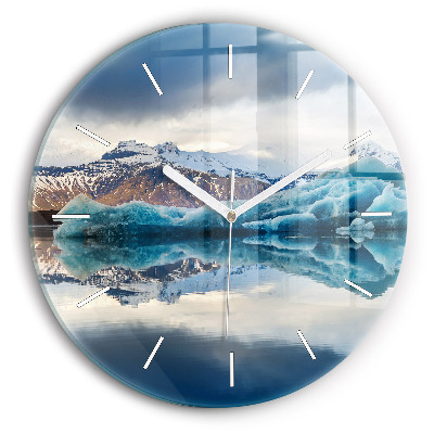 Horloge ronde murale Lac Jokulsarlon Islande