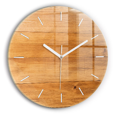 Horloge ronde Planches en bois