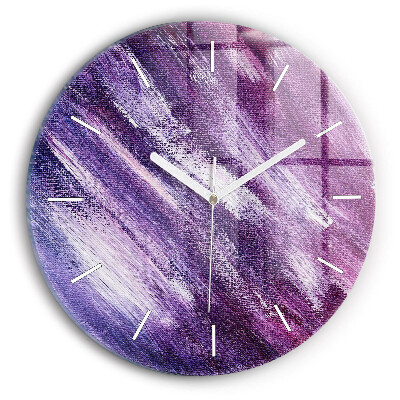 Horloge ronde Texture de peinture acrylique