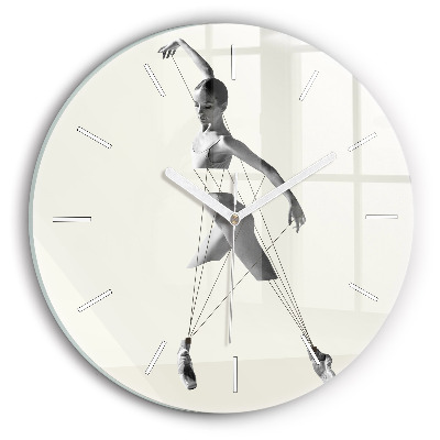 Pendule murale ronde Danseuse abstraite