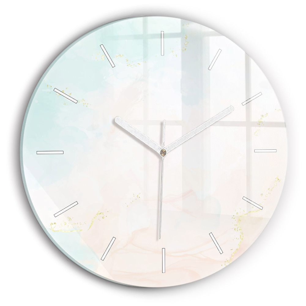 Horloge ronde Marbre aquarelle