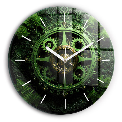 Horloge ronde murale Mécanisme vert