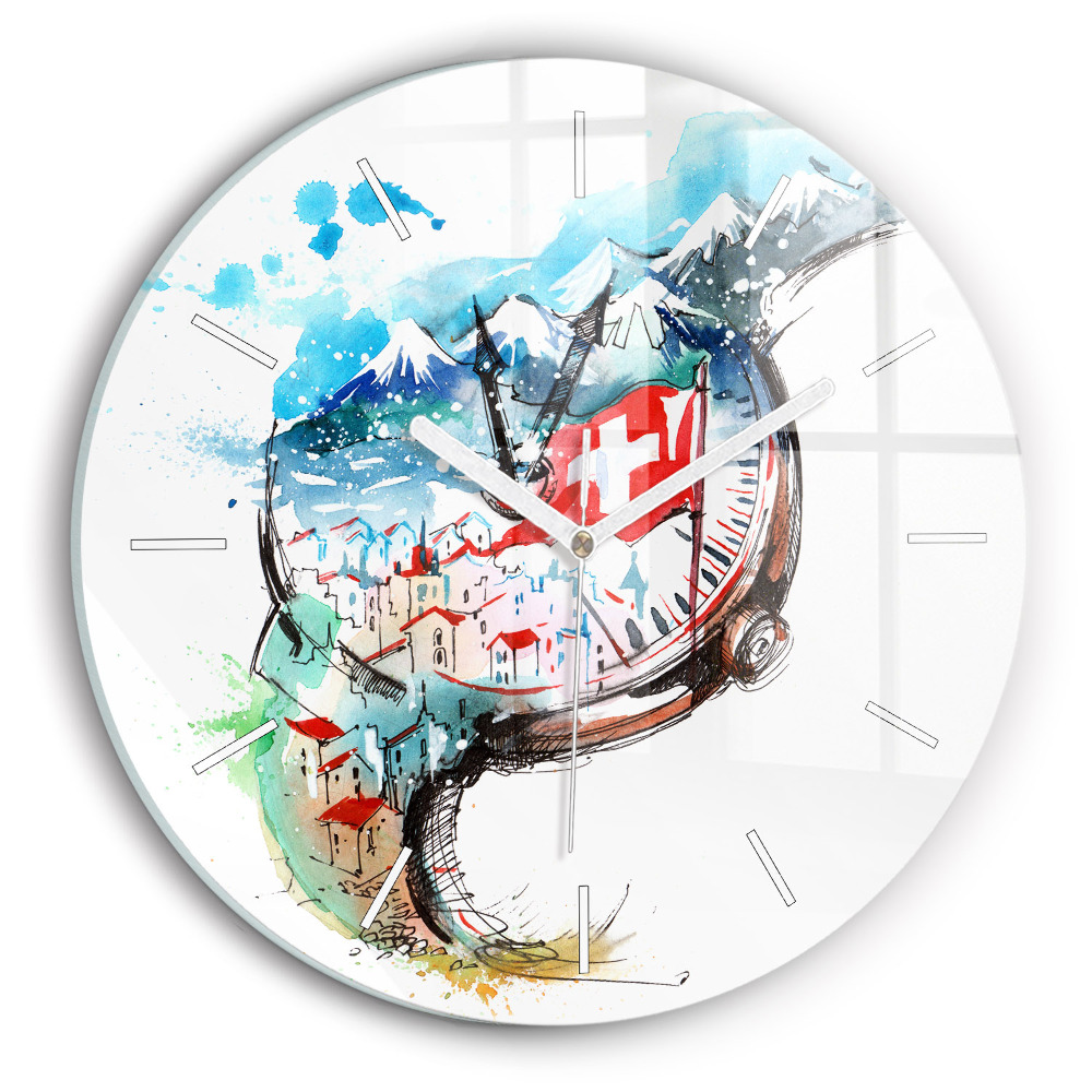 Pendule murale ronde Montre suisse