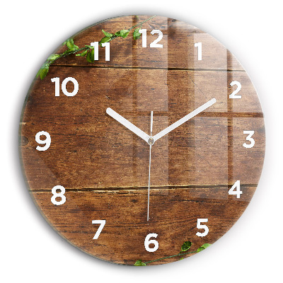 Horloge ronde murale Bois rustique