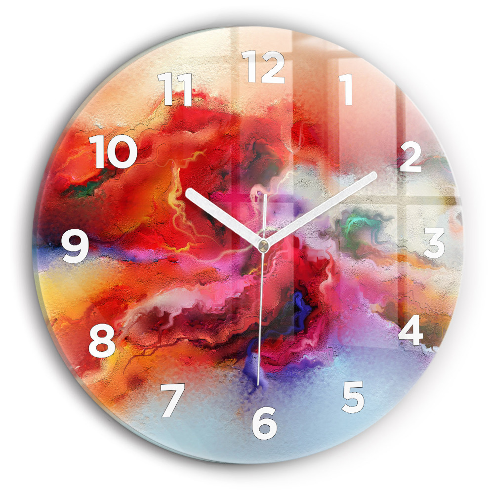 Horloge ronde Peinture renversée