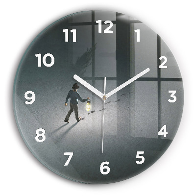 Horloge ronde murale Vagabond dans l'obscurité