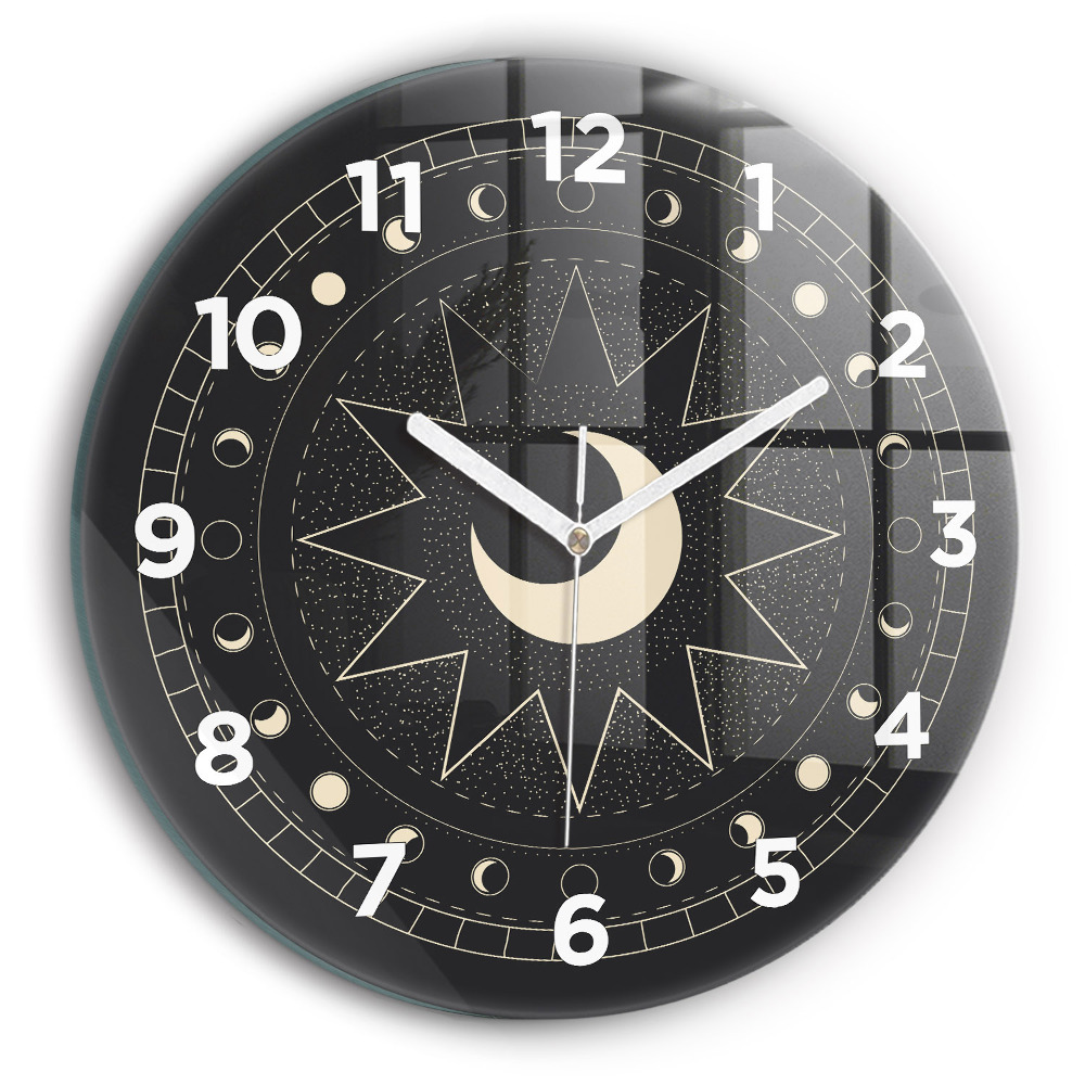 Horloge ronde murale Phases de la lune