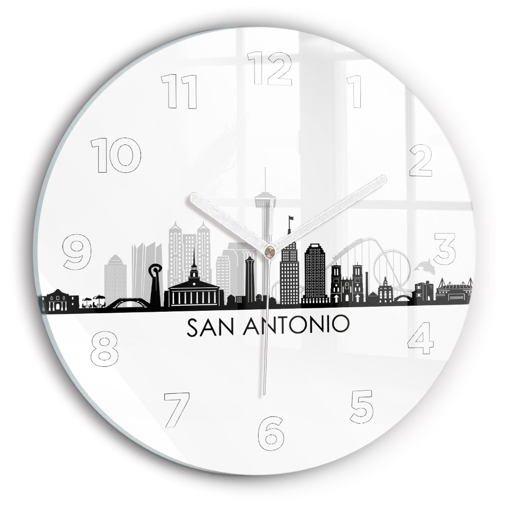 Pendule murale ronde Ville de San Antonio Texas