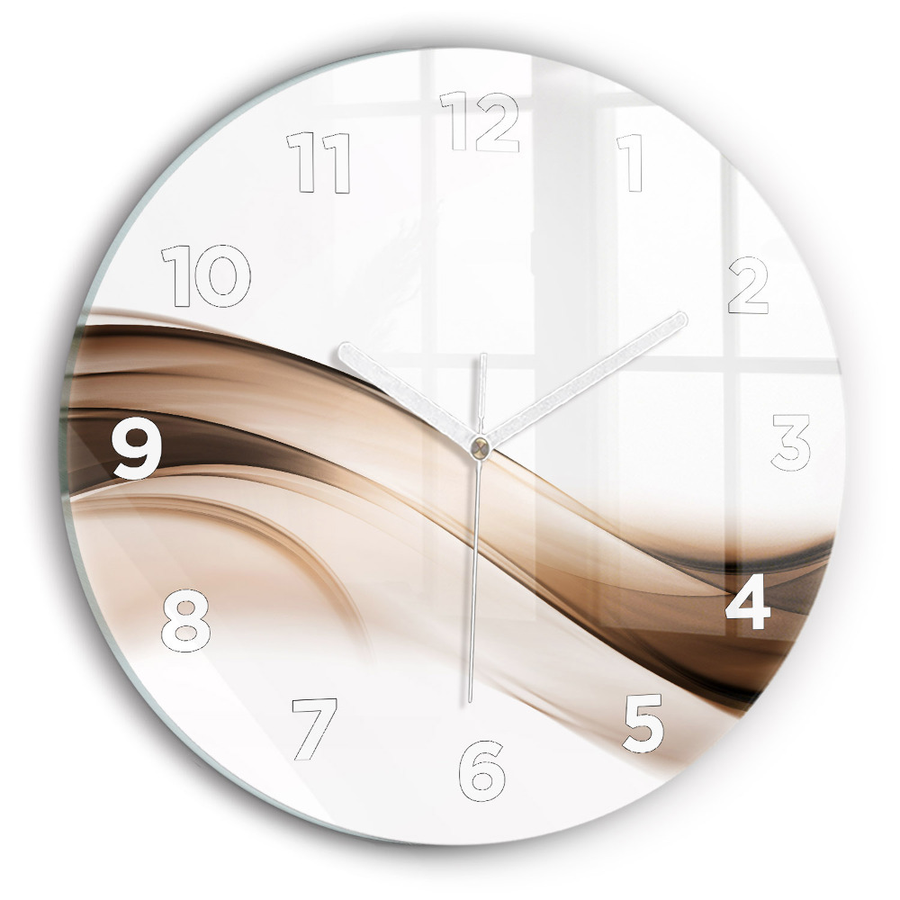 Horloge ronde Ligne abstraite