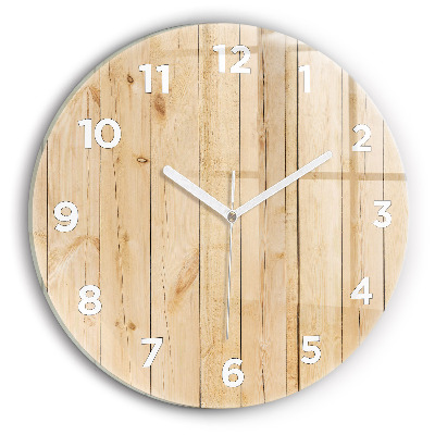Pendule murale ronde Planches de bois