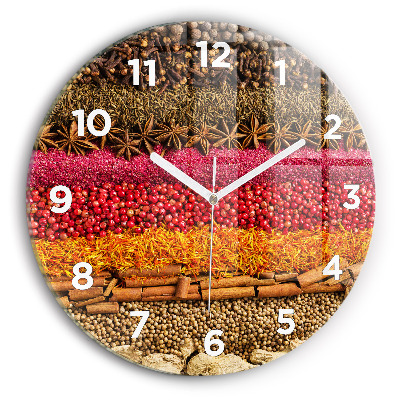 Horloge ronde Rangées d'épices