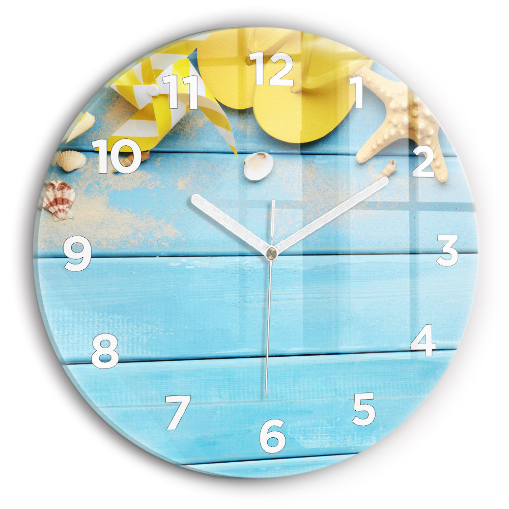 Horloge ronde en verre Accessoires de plage et planches