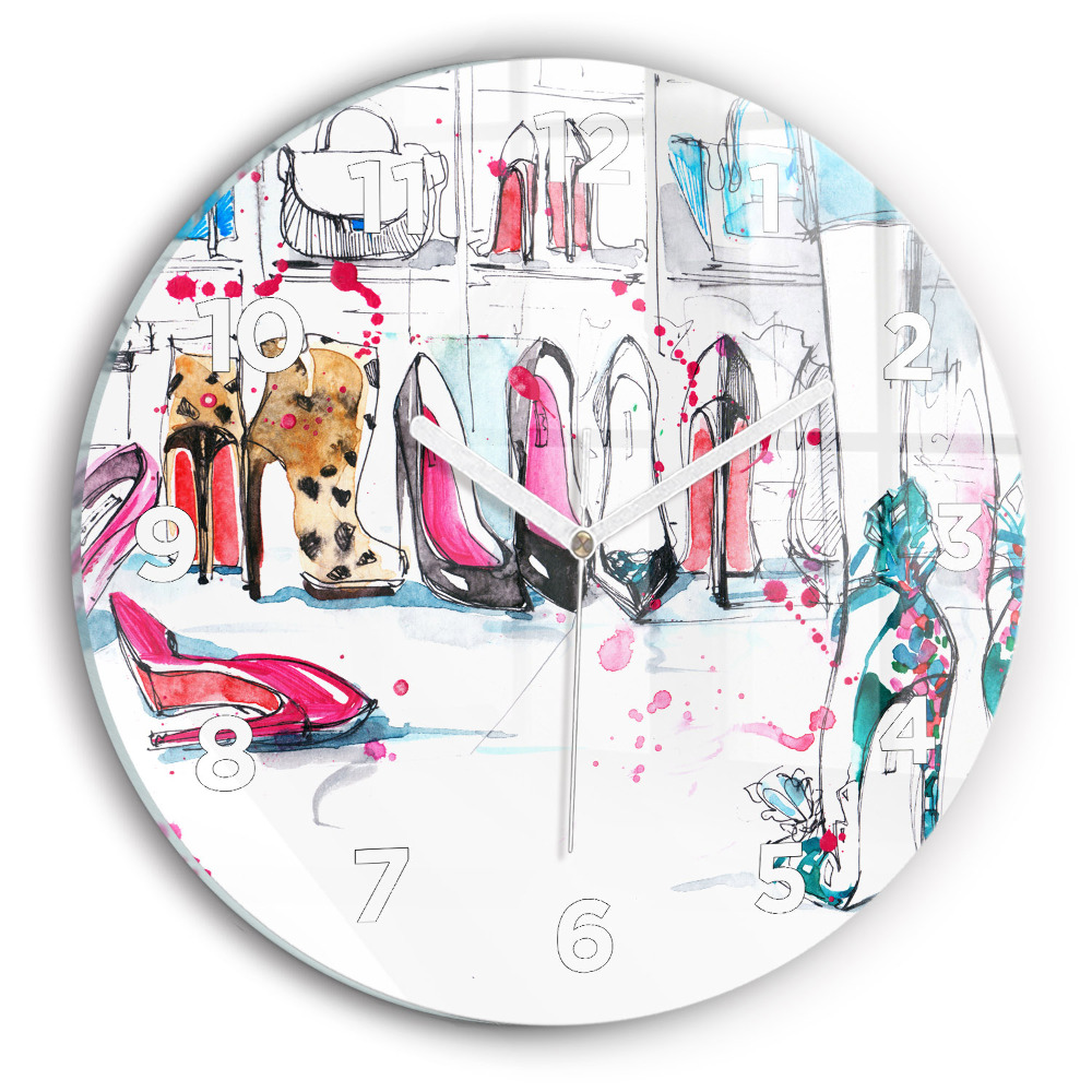 Horloge ronde en verre Élément de féminité