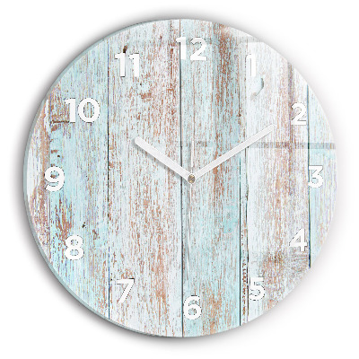 Horloge ronde Bois pastel