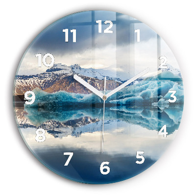Horloge ronde murale Lac Jokulsarlon Islande