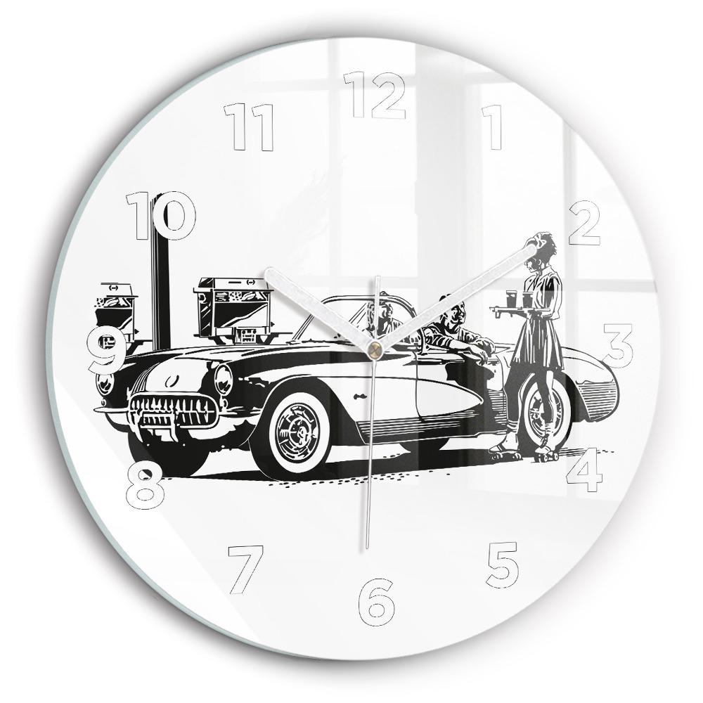 Horloge ronde Illustration rétro