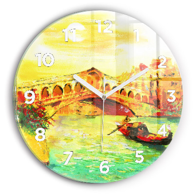 Horloge ronde murale Pont du Rialto à Venise
