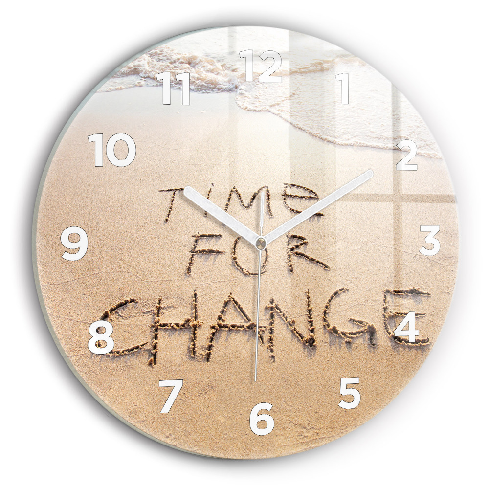 Horloge ronde murale Citation sur la plage