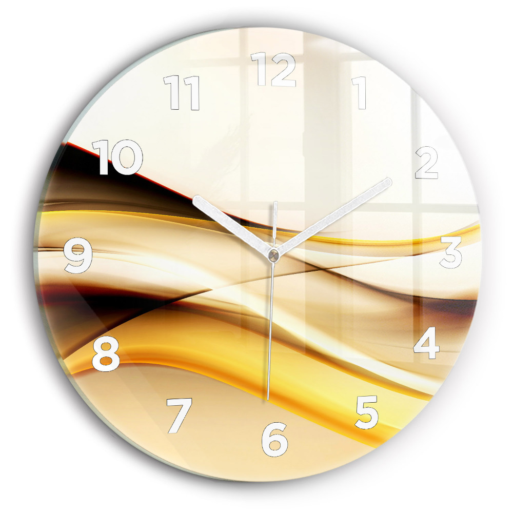 Horloge ronde murale Vague abstraite