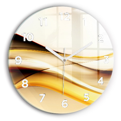 Horloge ronde murale Vague abstraite
