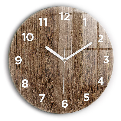 Pendule murale ronde Bois foncé