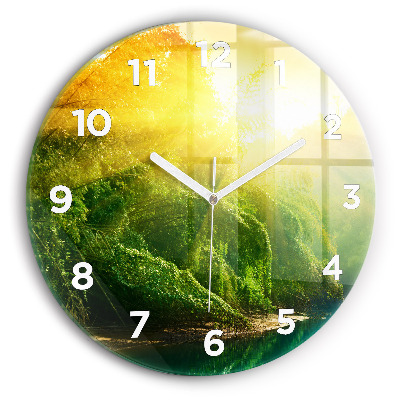 Horloge ronde en verre Nature paisible