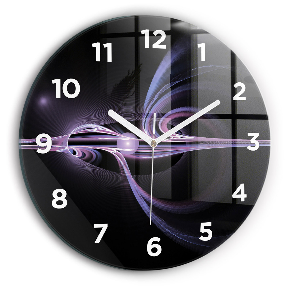 Horloge ronde murale Abstraction violette