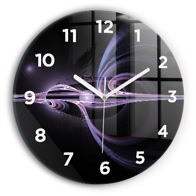 Horloge ronde murale Abstraction violette