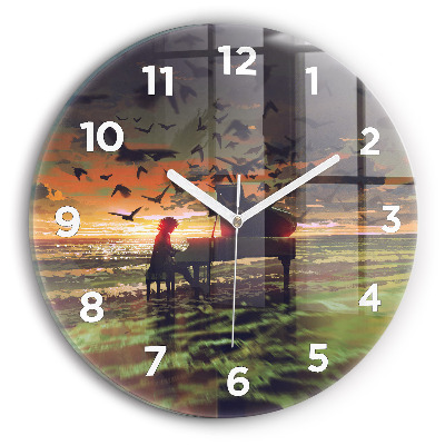 Horloge ronde Concert sur la plage