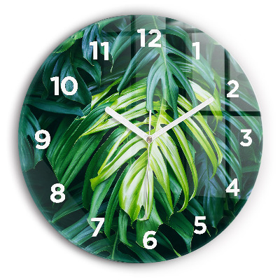 Horloge ronde murale Nature tropicale
