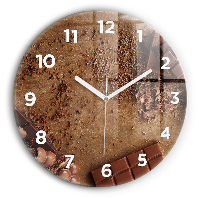 Pendule murale ronde Tablettes de chocolat