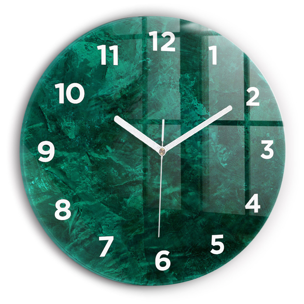 Horloge ronde murale Mur d'émeraude