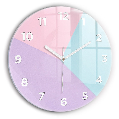 Pendule murale ronde Motif pastel