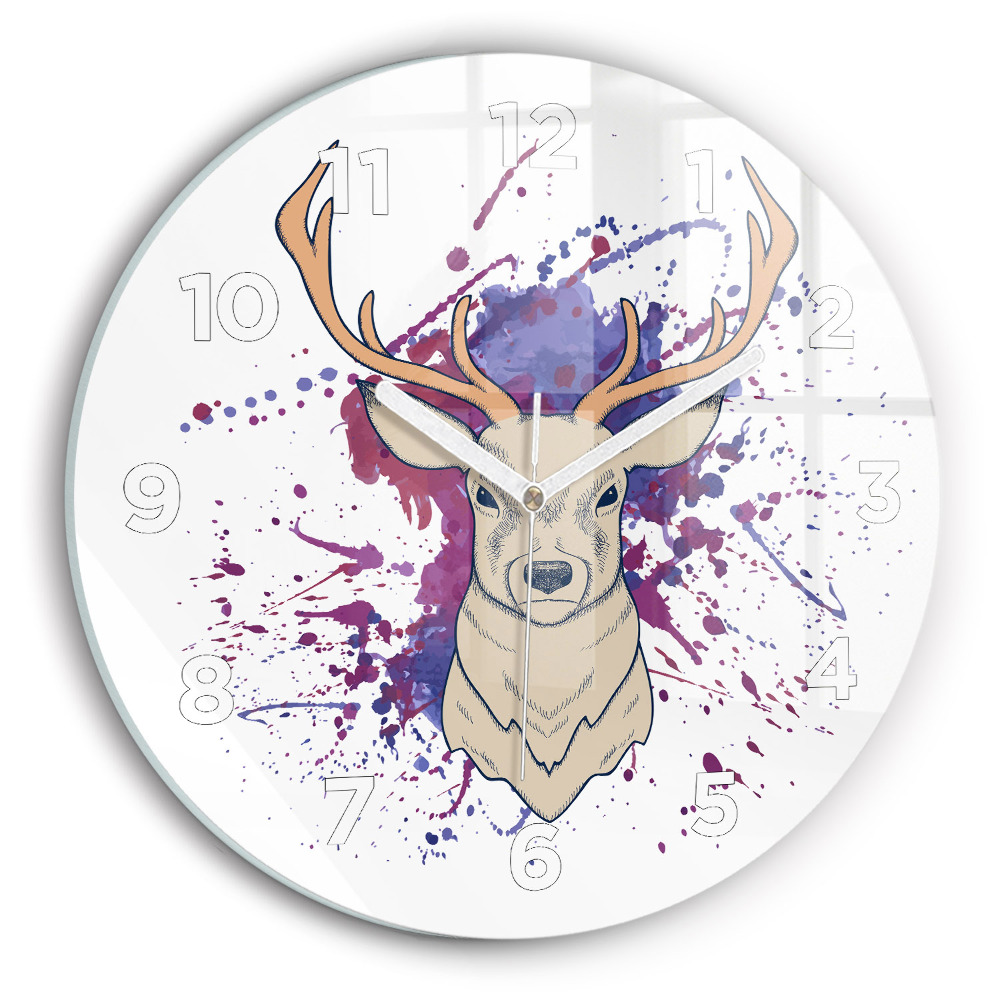 Horloge ronde Illustration vectorielle d'un cerf