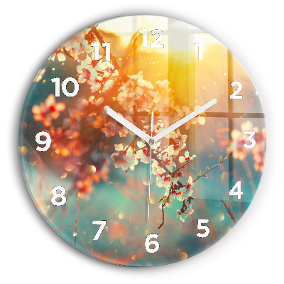 Horloge ronde Fleurs de printemps