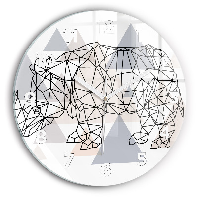 Horloge ronde en verre Motif géométrique