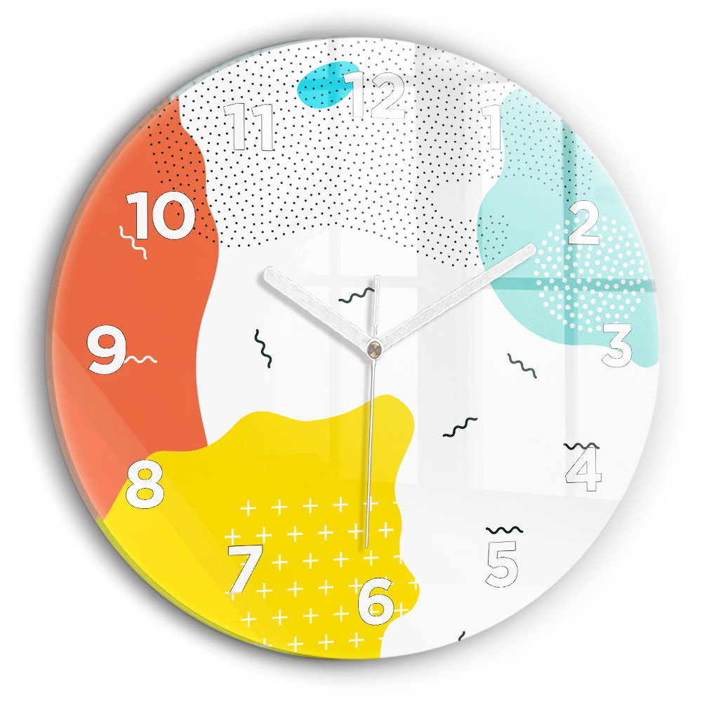 Horloge ronde murale POP abstrait