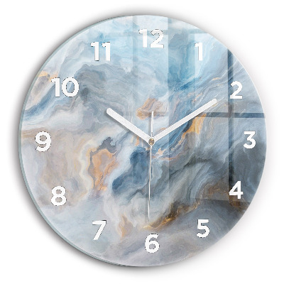 Horloge ronde murale Motif de marbre