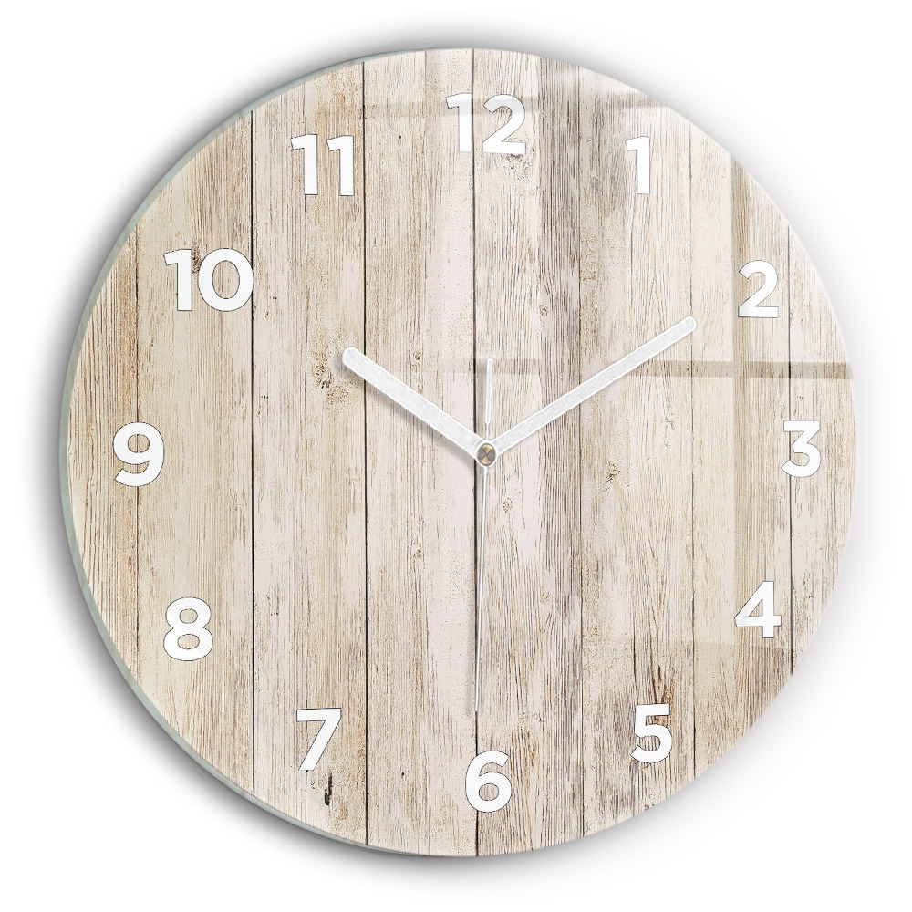 Pendule murale ronde Panneaux en bois