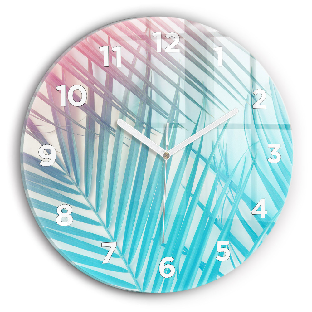 Horloge ronde murale Palmier tropical